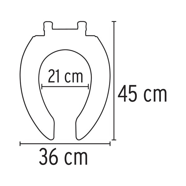 Tapa de inodoro plástica 45 cm