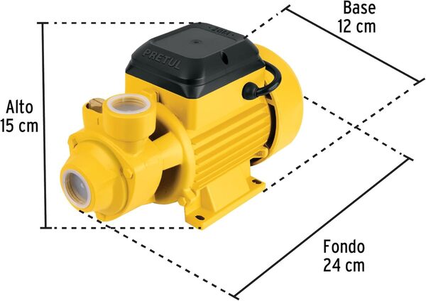 COMBO TINACO 255GLS TINAGUA + BOMBA LADRONA 1/2 HP PRETUL