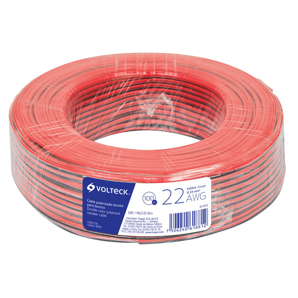 CABLE PARA BOCINA BICOLOR DE100 METROS