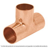 Tee de cobre sencilla