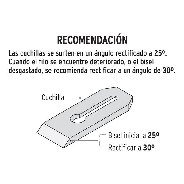 Cuchillo y contra para cepillo de carpintero