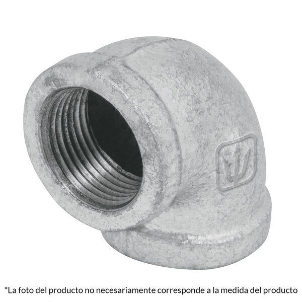 Codo 90° de hierro galvanizado