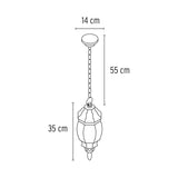 farol colgante negro voltech