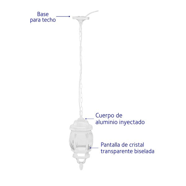 farol colgante negro voltech