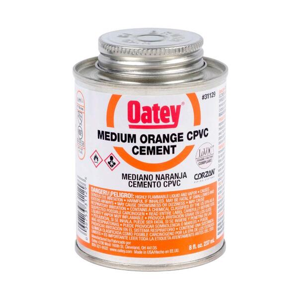 Cemento cpvc oatey orange de 8 onza