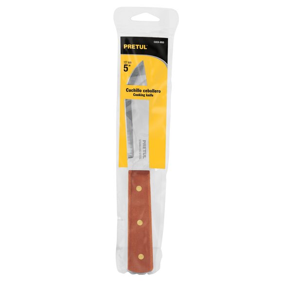 Cuchillo cebollero mango madera 5''