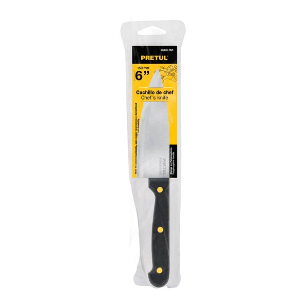 Cuchillo de chef mango plástico, 6''