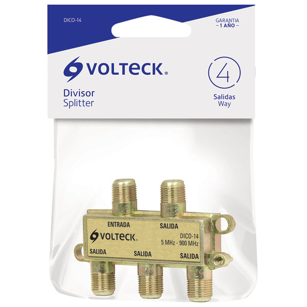 Divisor coaxial de 1 entrada y 4 salidas