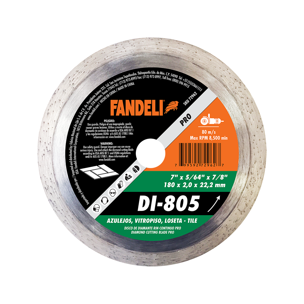Disco de Diamante FANDELI DI-805 – Corte Continuo