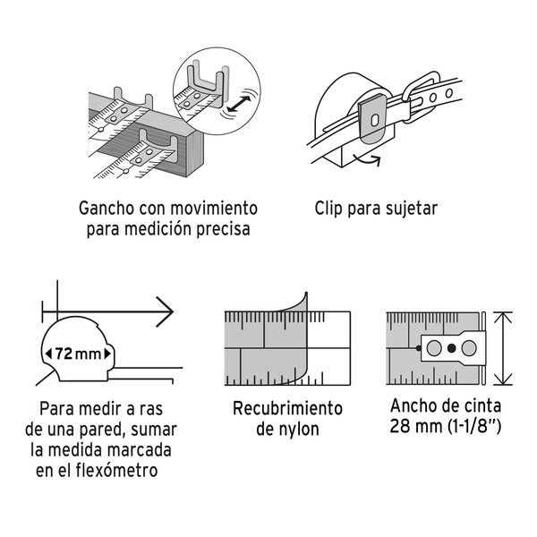 Cinta métrica xtra cinta blanca