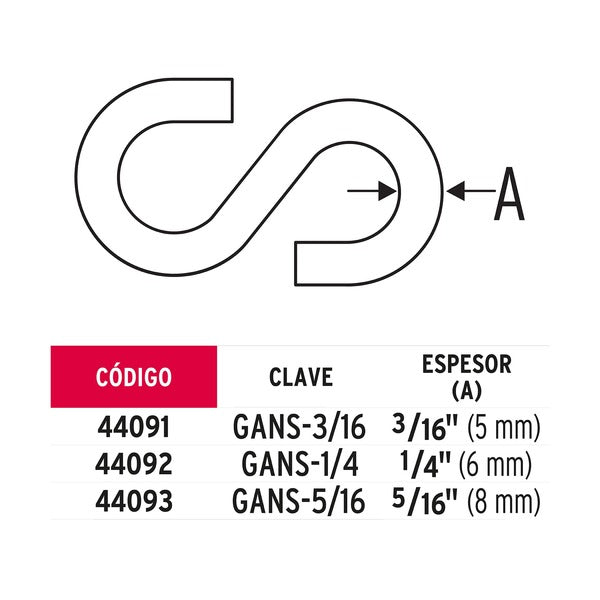 Gancho en ''s'' para cable