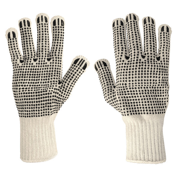 Guantes blanco con puntos