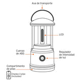 Lámpara de led para campamento de pilas