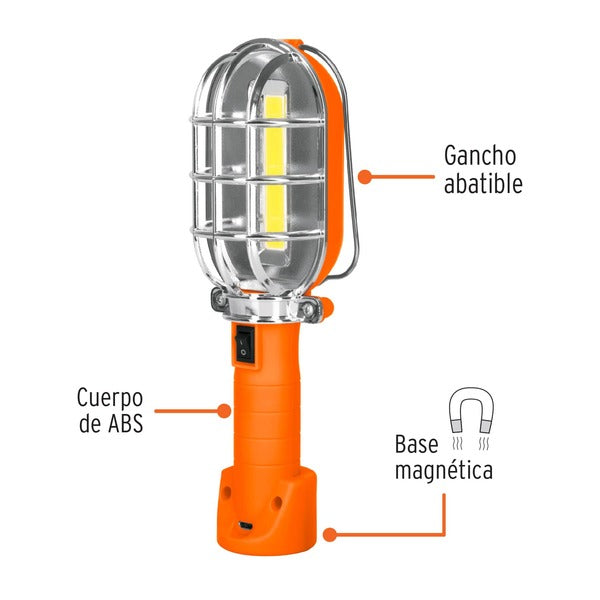 Lámpara de led para taller recargable