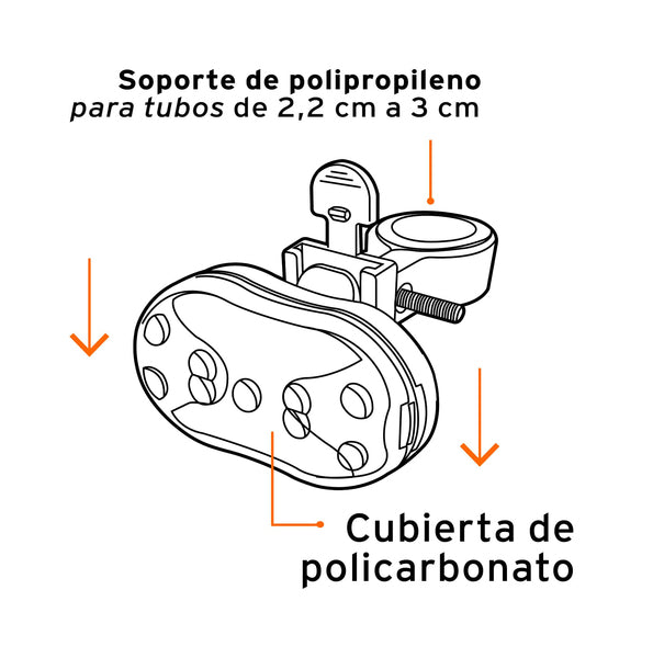 Linterna para bicicleta trasera 9 led