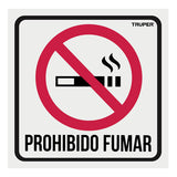 Letrero plastico de advertencia ''no fuma