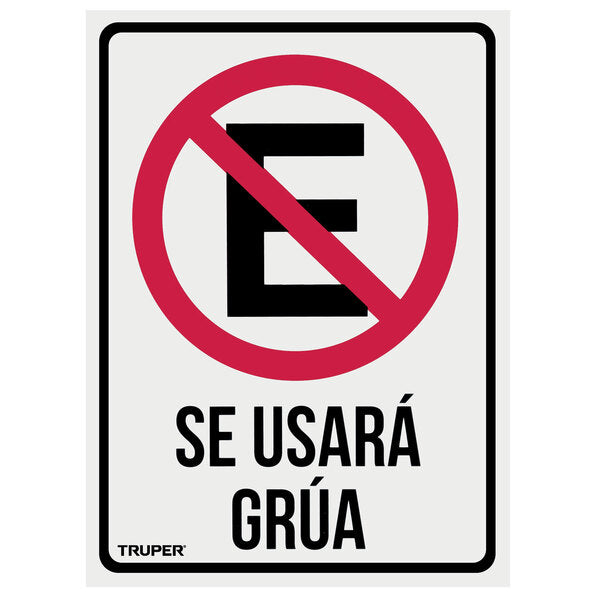 Letrero plastico de advertencia ''no estacionarse