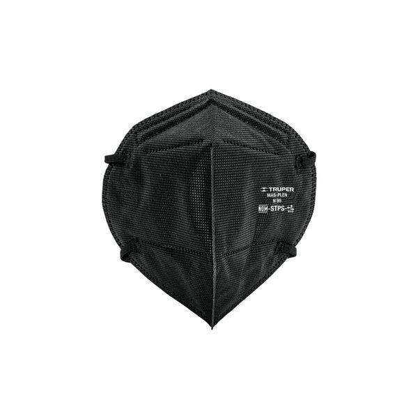 Mascarilla plegable n95 negro,10pz