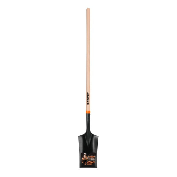 Pala de corte cabeza de 21'' con mango de madera largo