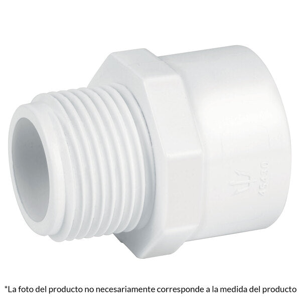 Adaptador macho de pvc