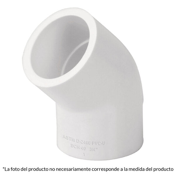 Codo 45° de pvc