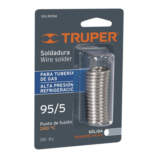 Rollo de soldadura 95/5 para tubería de gas