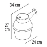 Lampara de policarbonato suburbana con fotocelda