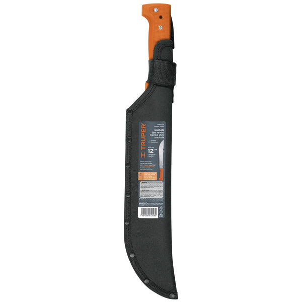 Machete rambo de 12'' cacha naranja