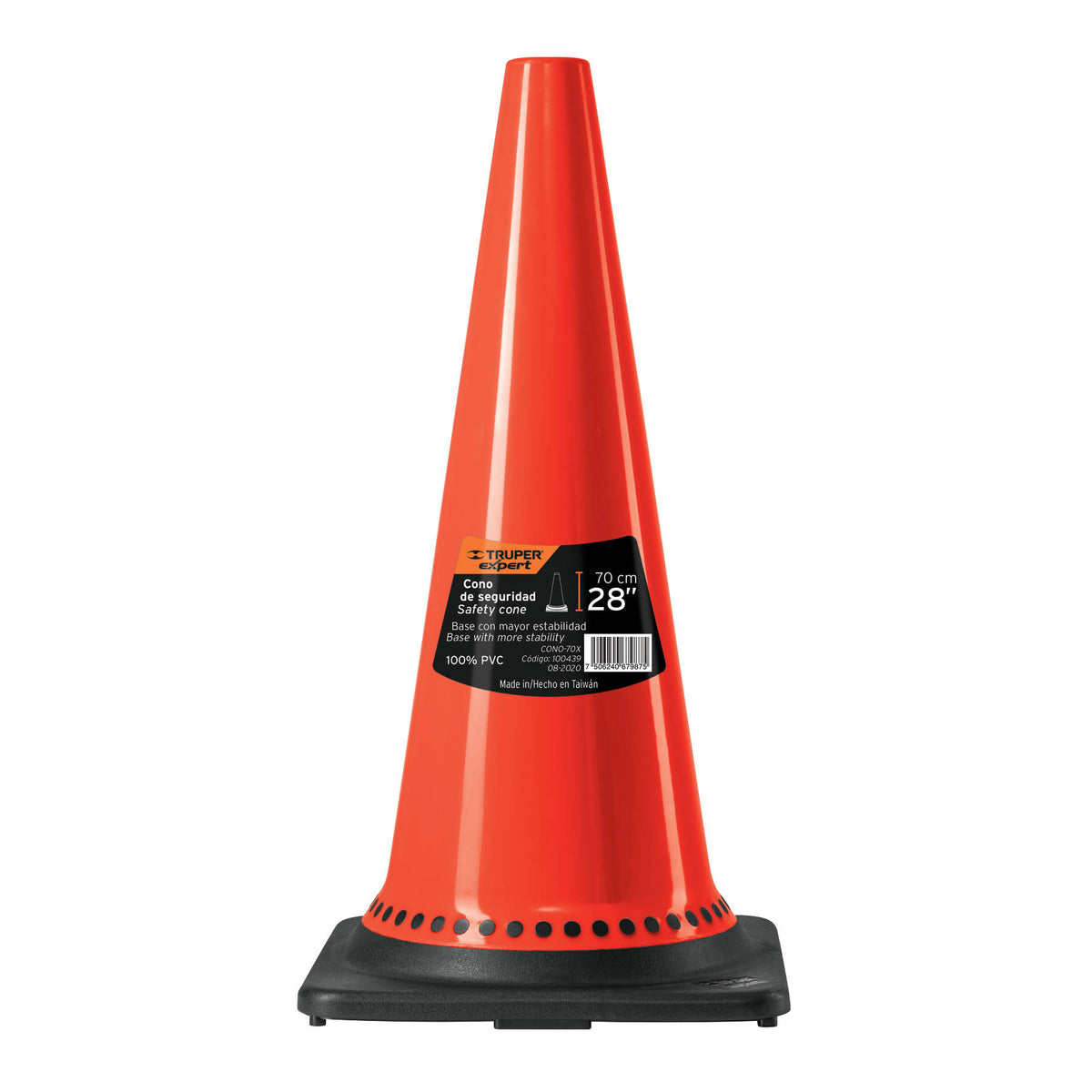 cono de precaucion con base negra