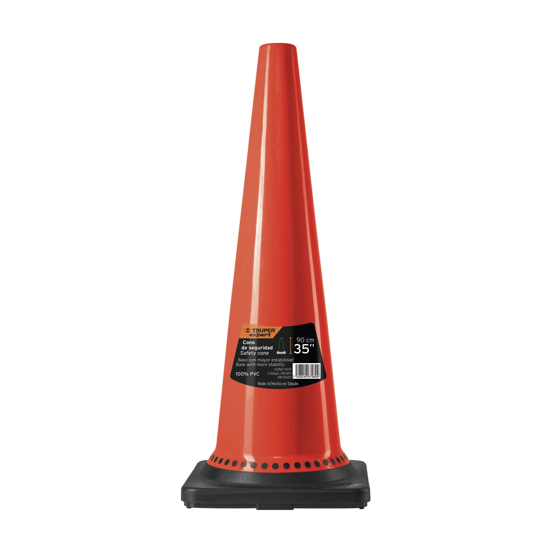 cono de precaucion con base negra