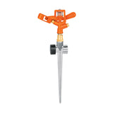 aspersor doble chorro con estaca de 11 metalico