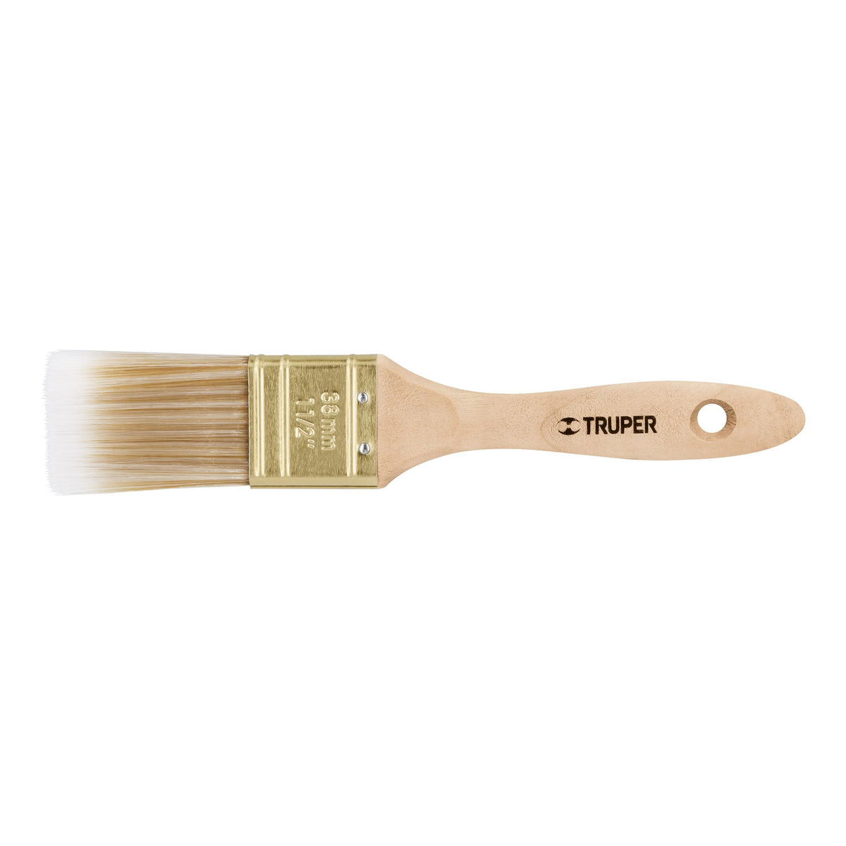 brocha corte recto pelo de poliester mango madera
