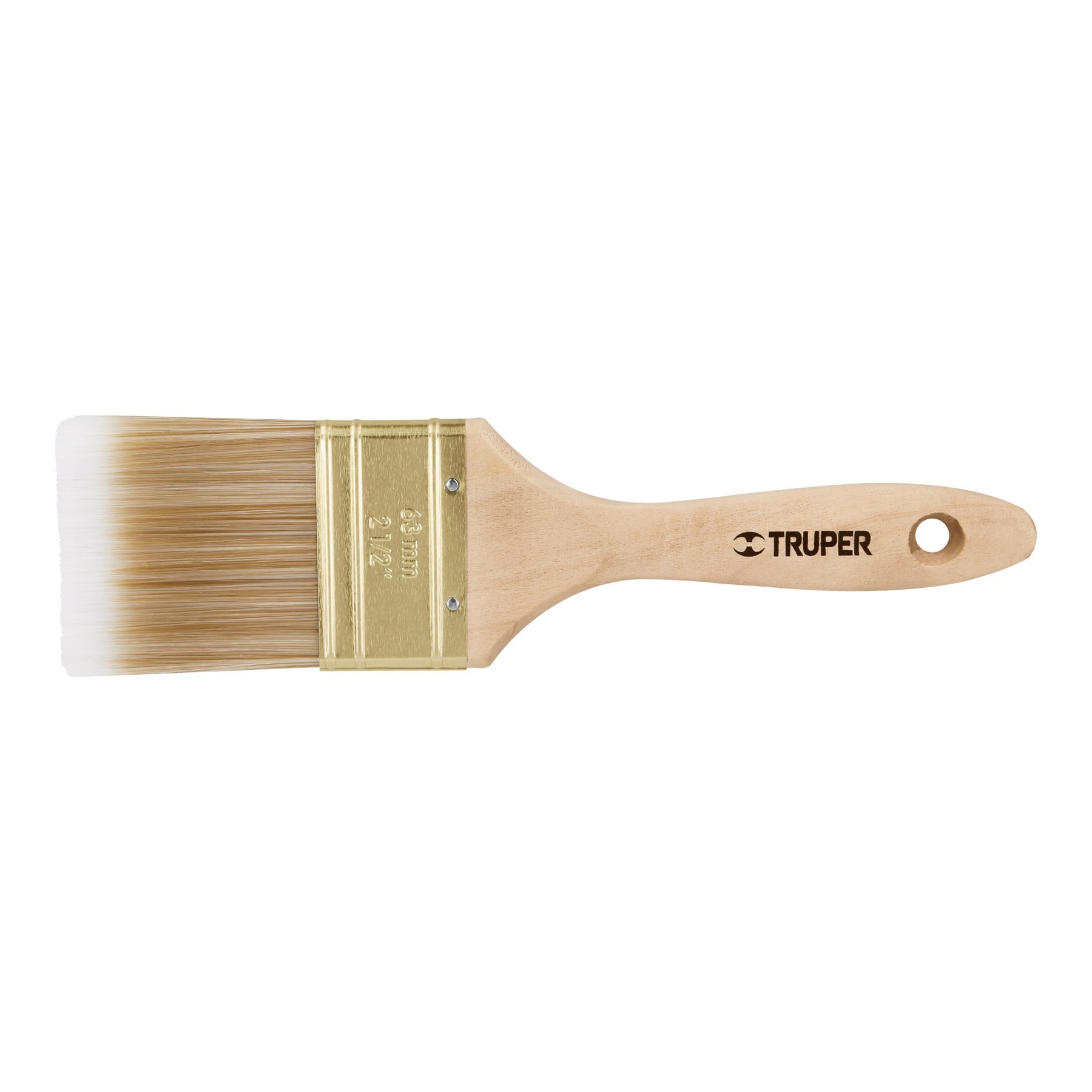 brocha corte recto pelo de poliester mango madera