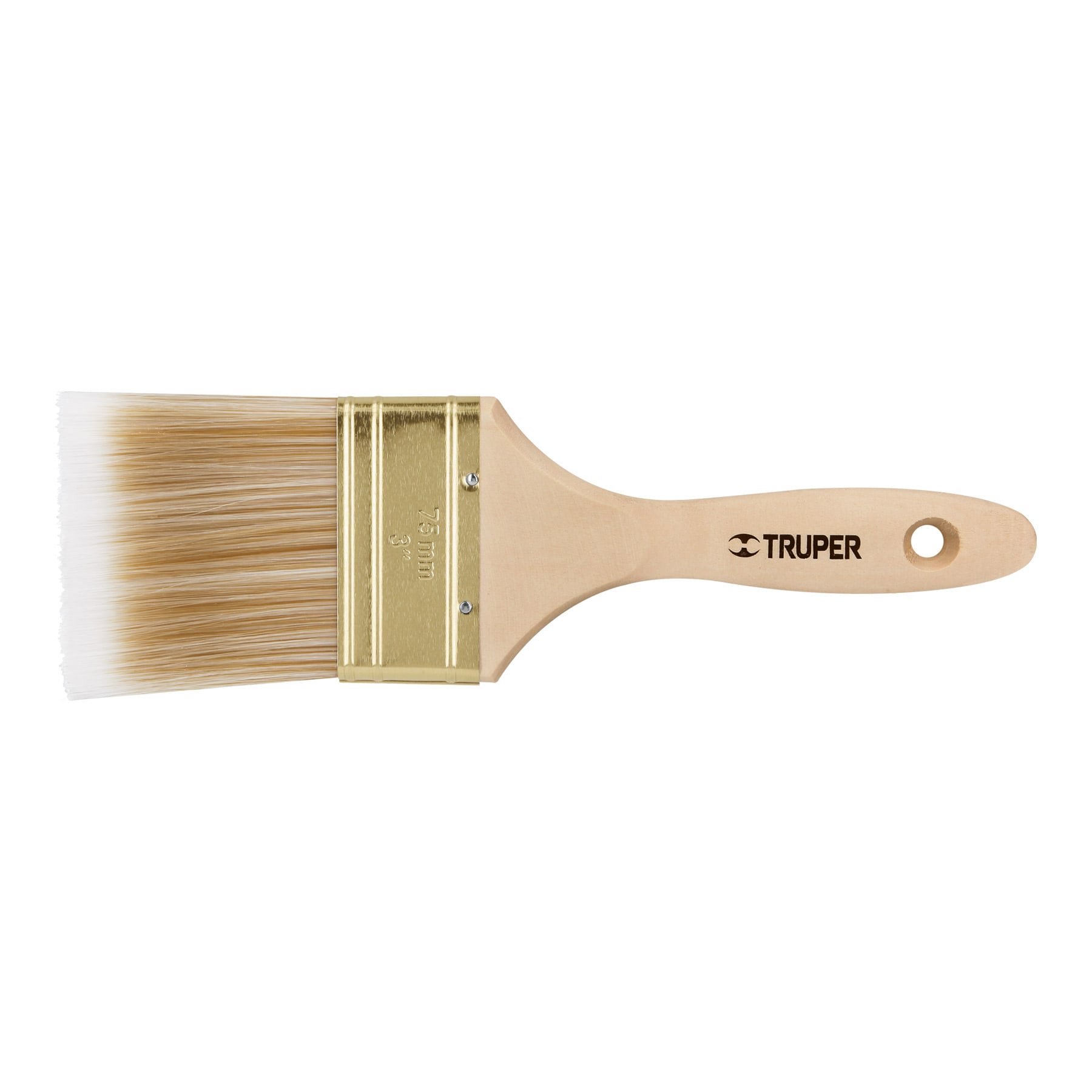 brocha corte recto pelo de poliester mango madera