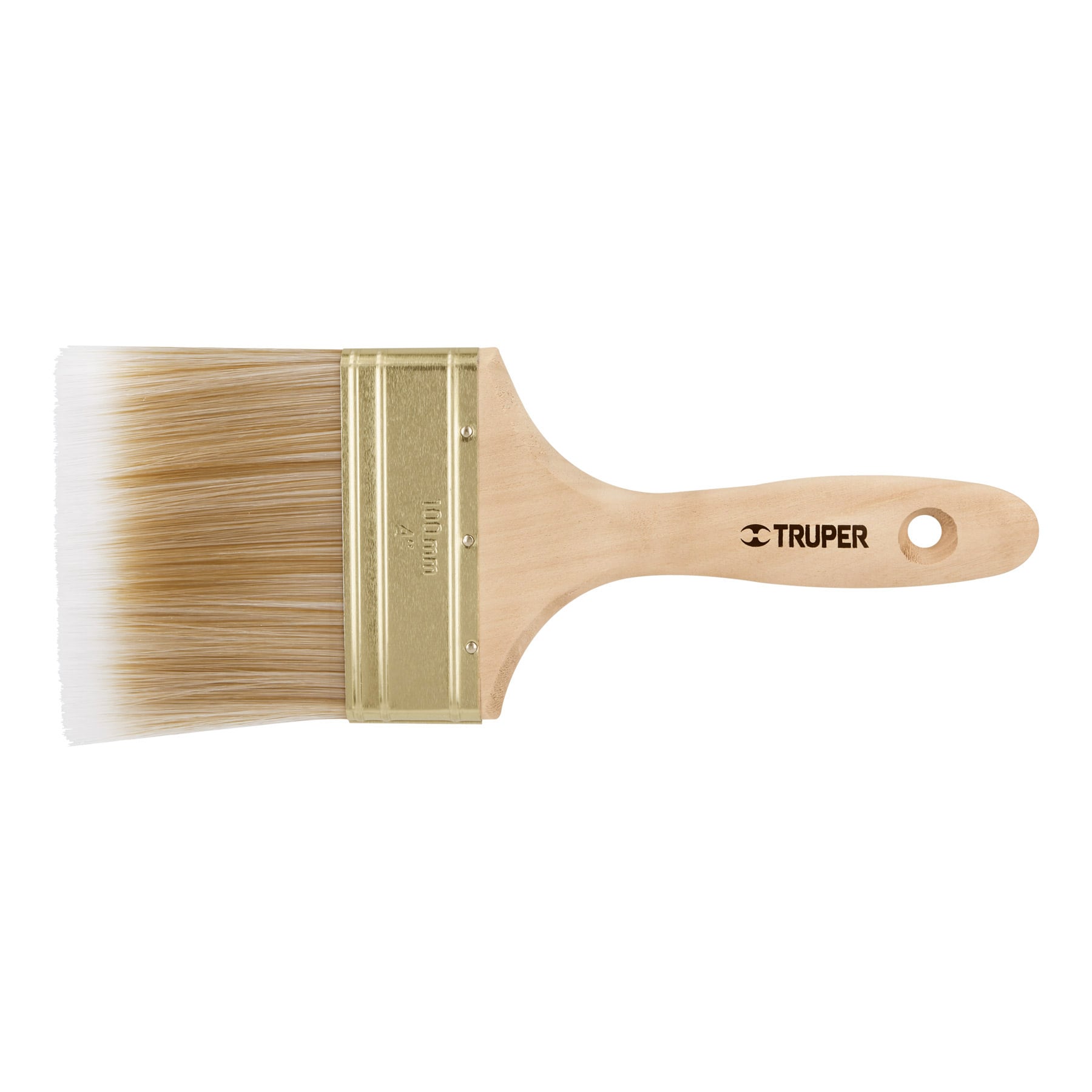 brocha corte recto pelo de poliester mango madera
