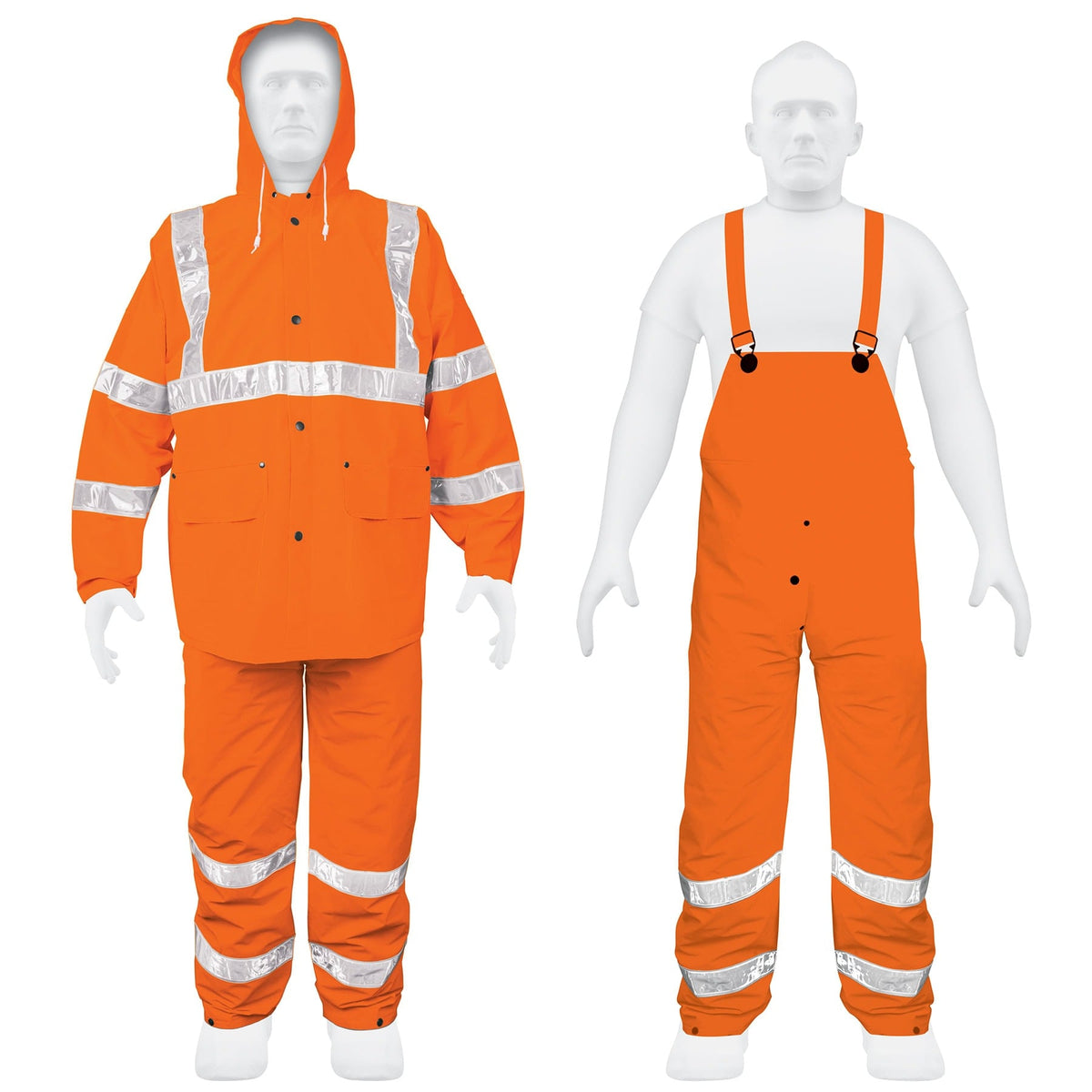 conjunto impermeable naranja