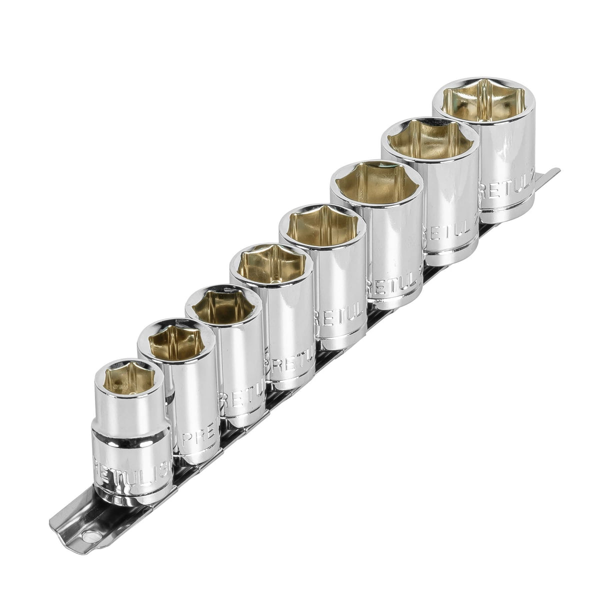 Cubos meanios juego de 8 piezas de 13mm a 24mm  entrada 1/2" pretul..