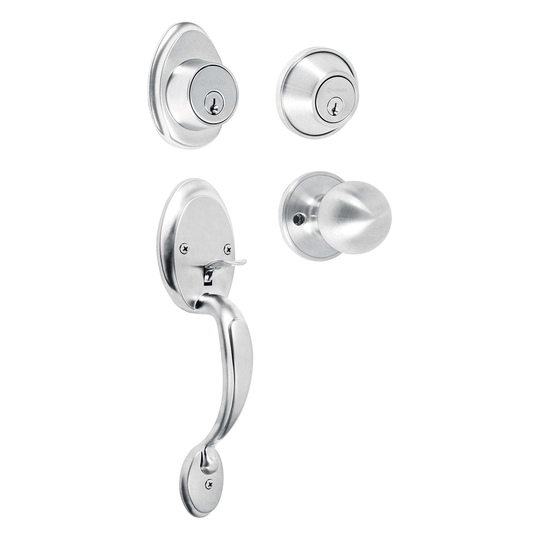 cerradura laton doble pomo