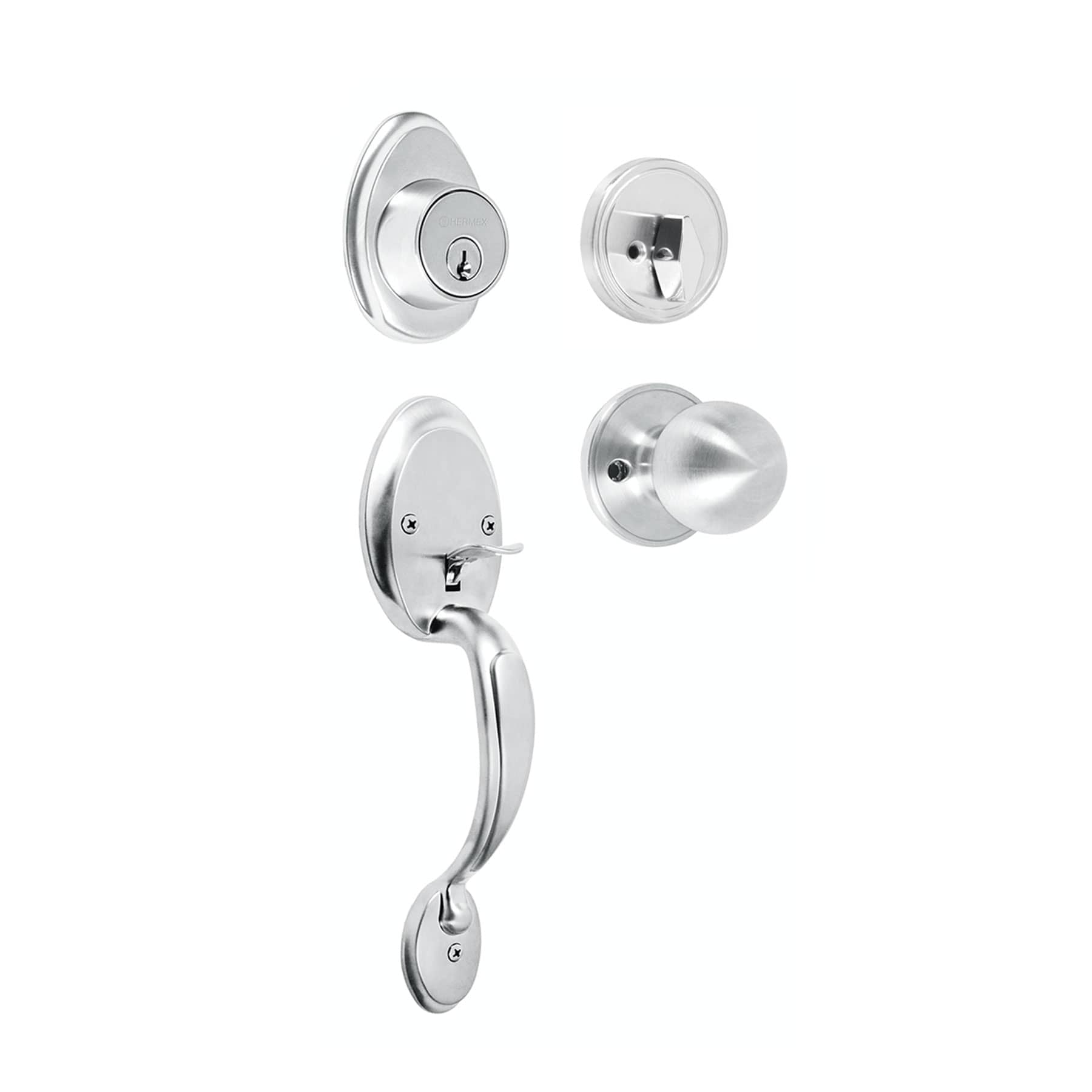 cerradura laton doble pomo