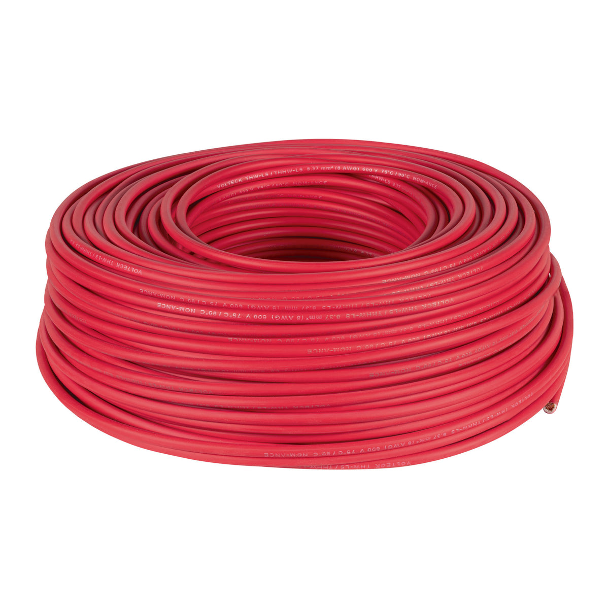 Rollo de 100 m de cable THHW-LS rojo