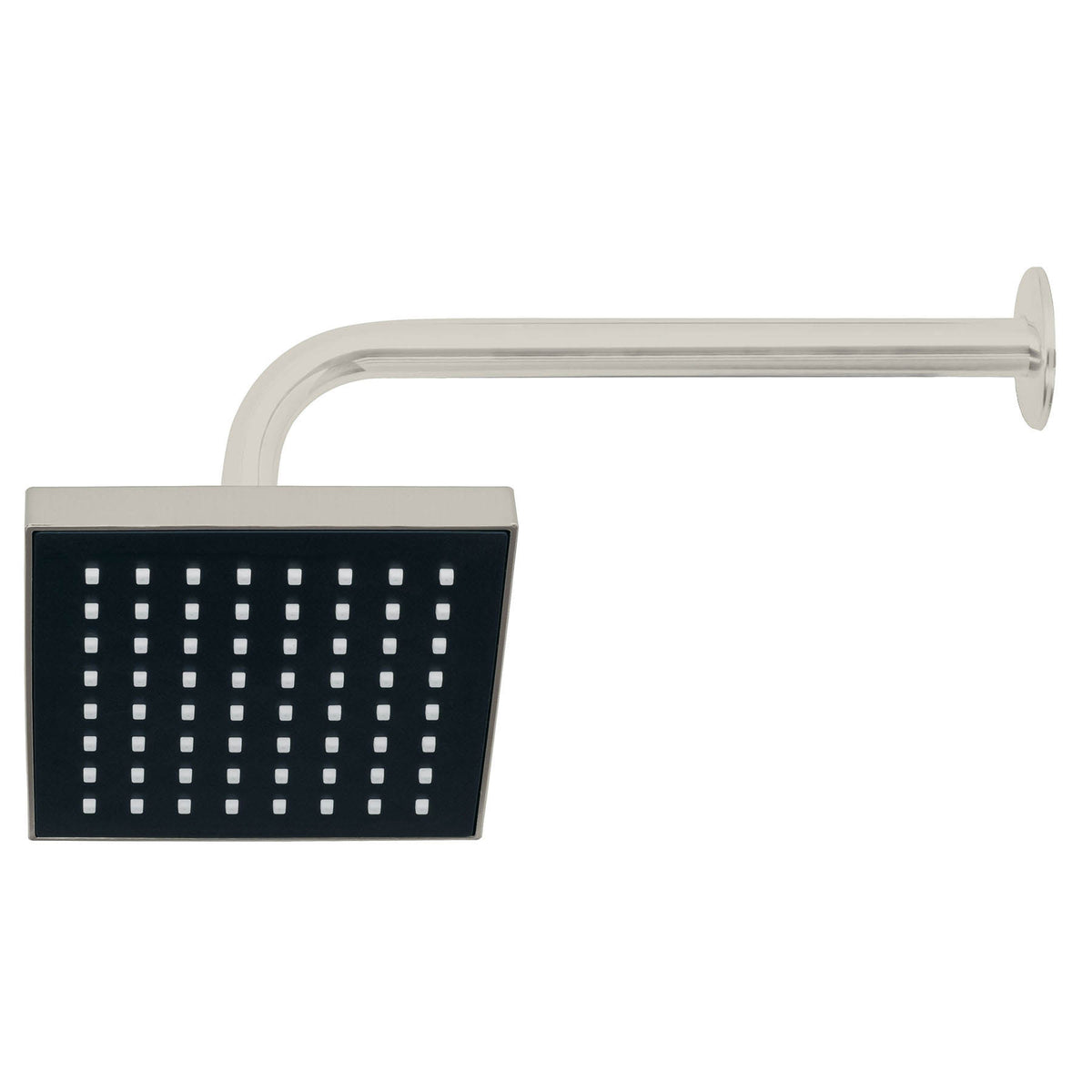 Regadera cuadrada 6", ABS, con brazo y chapetón