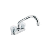 Mezcladora 4" para lavabo, tubular, manerales de acrílico