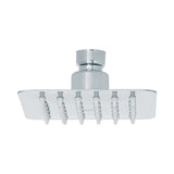 Regadera cuadrada 4", acero inox, sin brazo