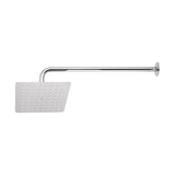Regadera cuadrada 8", acero inox, con brazo