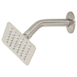 Regadera cuadrada 4", acero inox, con brazo