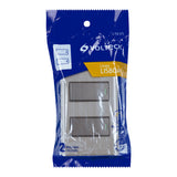 Placa armada acero 1 interruptor y 1 de 3 vías 1 módulo