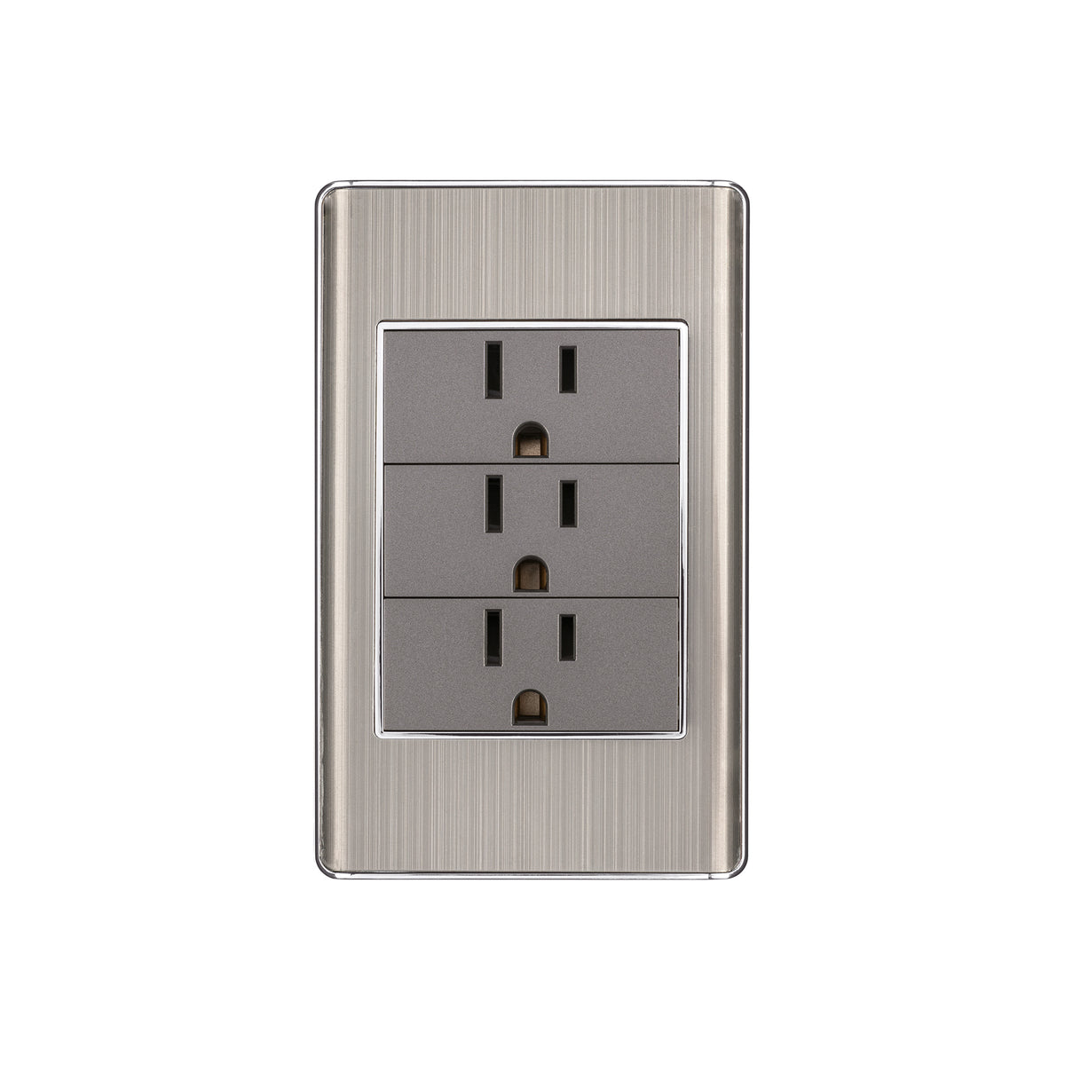 TOMACORRIENTE TRIPLE ACERO INOX