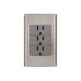 TOMACORRIENTE TRIPLE ACERO INOX