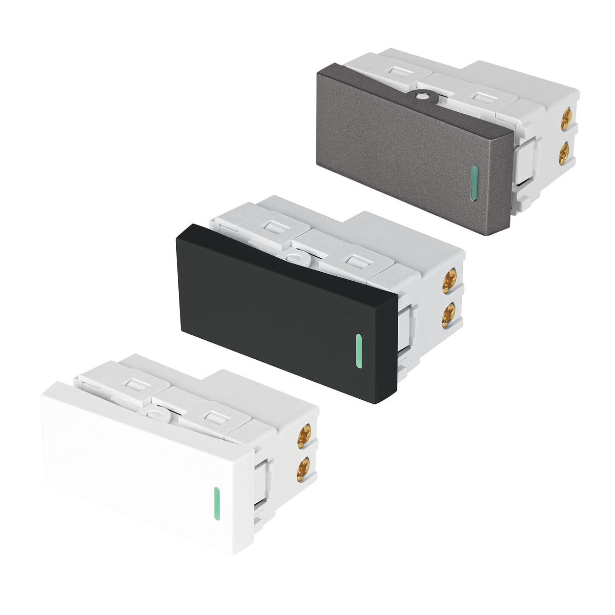 INTERRUPTOR SENCILLO NEGRO SIN TAPA