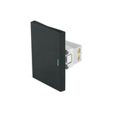 INTERRUPTOR SENCILLO 3 VIAS NEGRO SIN TAPA 68MM